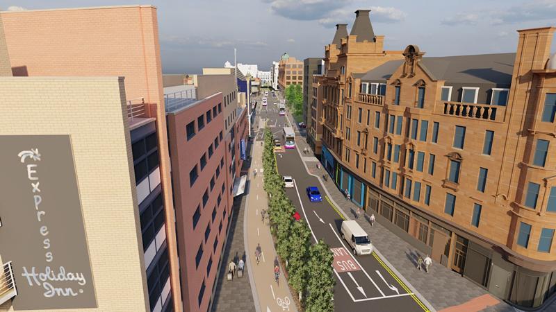 Work on Glasgow's Stockwell Street Avenue project roadworks to start next week
