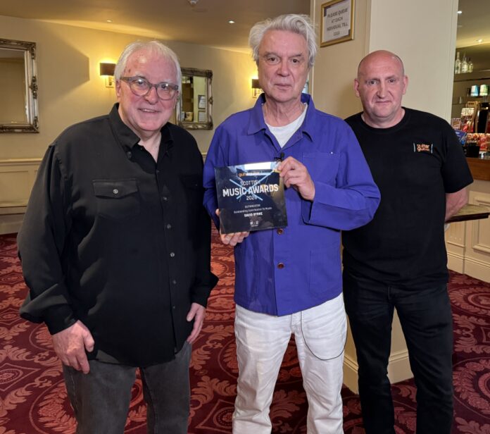 Talking Heads legend David Byrne receives prestigious Scottish Music Award