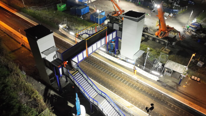 New £5m footbridge takes shape at Cardenden station