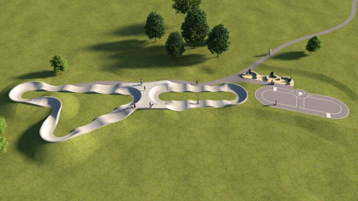 New bike and scooter pump track taking shape at popular East Kilbride country park