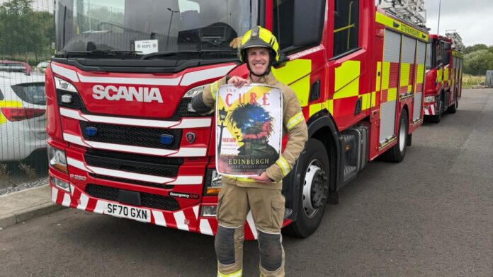 Fire crew commander's Edinburgh concert artwork chosen by The Cure