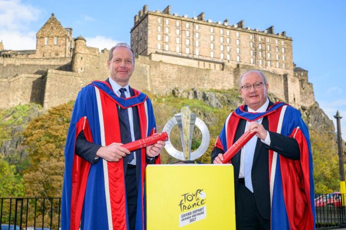 Tour de France bosses recognised with honorary doctorates from Edinburgh Napier University