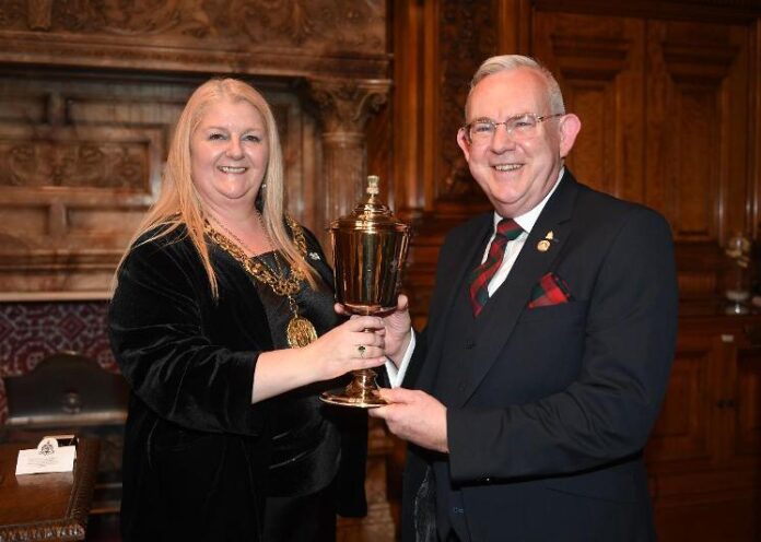 Glasgow honours College Principal Professor Paul Little with prestigious Loving Cup