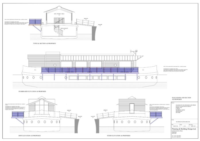 Barge at The Shore in Leith could become new restaurant with waterside terrace