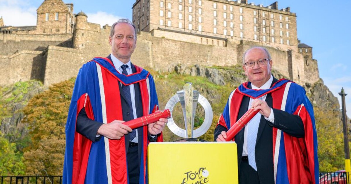 Tour de France bosses recognised with honorary doctorates from Edinburgh Napier University